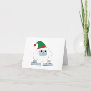 Cartes Pour Fêtes Annuelles Joli elfe de Noël Yeti