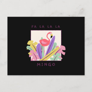 Cartes Pour Fêtes Annuelles Joli Fa La La Mingo Noël Falala Flamingo de Neige