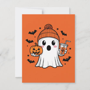 Cartes Pour Fêtes Annuelles Joli Fantôme Halloween