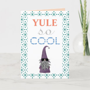 Cartes Pour Fêtes Annuelles Joli Gnome avec des Lunettes de Soleil Noël si Coo