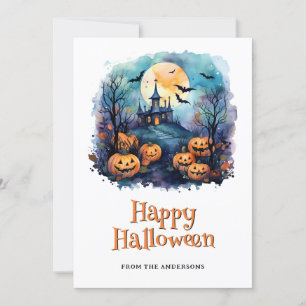 Cartes Pour Fêtes Annuelles Joli Halloween Jack O’Lanterns