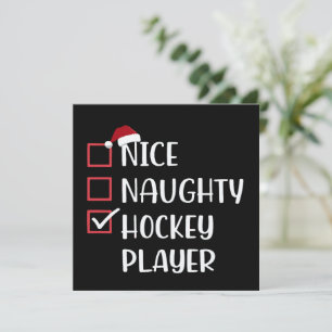 Cartes Pour Fêtes Annuelles Joli joueur de hockey vilain amateur de sport Père