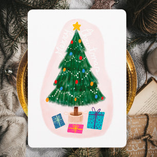 Cartes Pour Fêtes Annuelles Joli Joyeux Arbre De Noël Avec Présents
