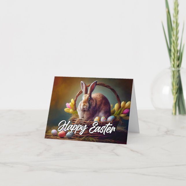 Cartes Pour Fêtes Annuelles Joli lapin de Pâques (Devant)