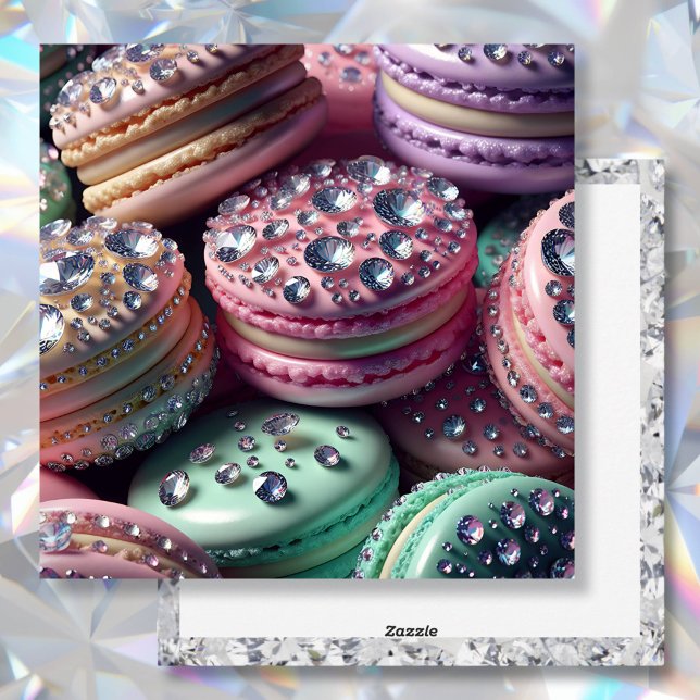 Cartes Pour Fêtes Annuelles Joli Macaron Birthday Bling (Créateur téléchargé)