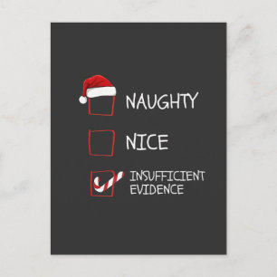 Cartes Pour Fêtes Annuelles Joli Méchant Preuve Insuffisante Père Noël Noël