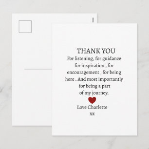 Cartes Pour Fêtes Annuelles joli merci personnalisé amour