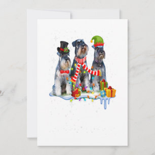 Cartes Pour Fêtes Annuelles Joli Miniature Schnauzer Noël Chien