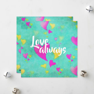 Cartes Pour Fêtes Annuelles Joli motif de cœur Amour toujours Saint-Valentin