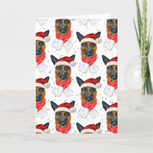Cartes Pour Fêtes Annuelles Joli motif de Noël de chien de berger allemand