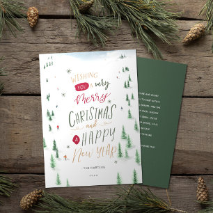 Cartes Pour Fêtes Annuelles Joli Noël alpin d'hiver non photo