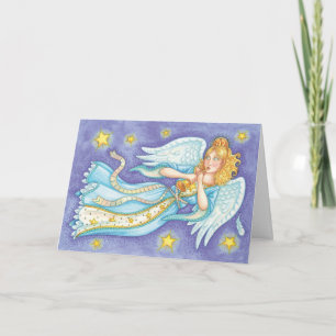 Cartes Pour Fêtes Annuelles Joli Noël, Ange musicien jouant de son cor