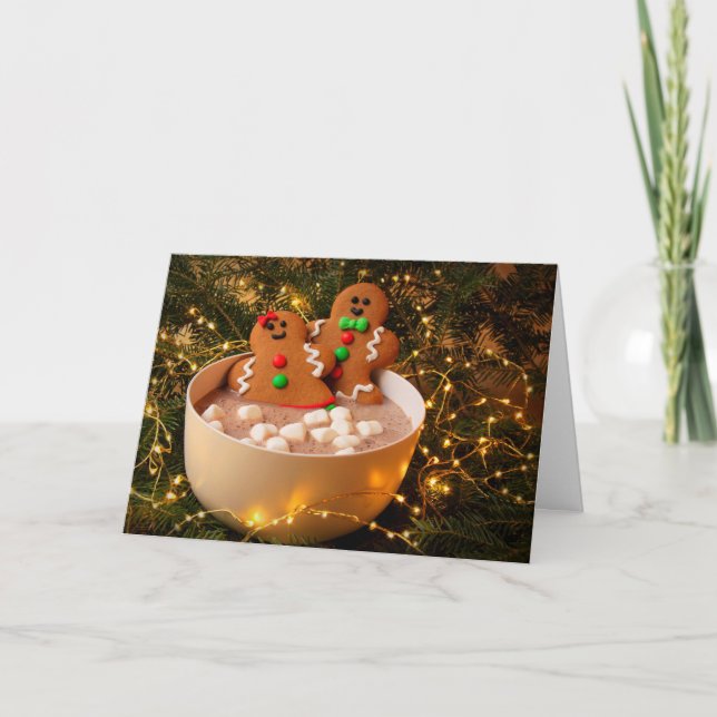 Cartes Pour Fêtes Annuelles Joli Noël au pain d'épice (Devant)
