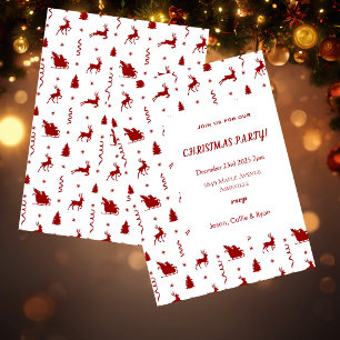 Cartes Pour Fêtes Annuelles Joli Noël Classique Renne Rouge