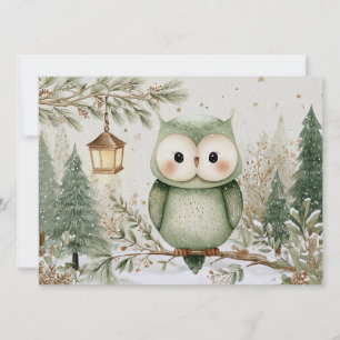 Cartes Pour Fêtes Annuelles Joli Noël de hibou charmant