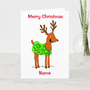 Cartes Pour Fêtes Annuelles Joli Noël de rennes