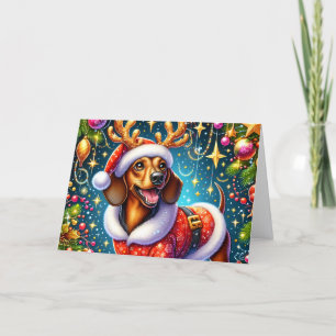 Cartes Pour Fêtes Annuelles Joli Noël de teckel