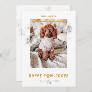 Cartes Pour Fêtes Annuelles Joli Noël Joyeux Joyeux PAWlidays Photo Animaux