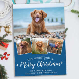 Cartes Pour Fêtes Annuelles Joli Noël personnalisé chien animal de compagnie p