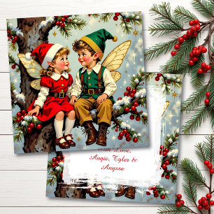 Cartes Pour Fêtes Annuelles Joli Noël personnalisé pour enfants aux allures de
