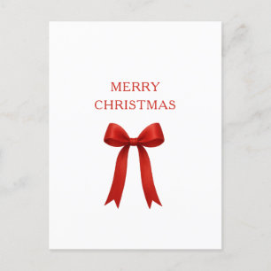 Cartes Pour Fêtes Annuelles Joli Noël Rouge Bow