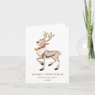 Cartes Pour Fêtes Annuelles Joli Noël Rudolf Reindeer Salutation