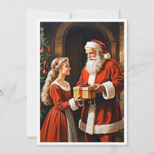 Cartes Pour Fêtes Annuelles Joli Noël rustique vintage coloré