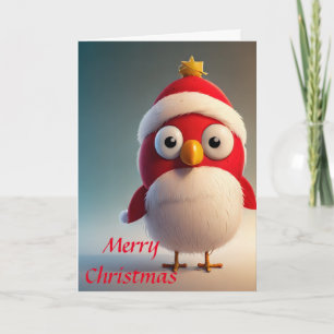 Cartes Pour Fêtes Annuelles Joli oiseau de Noël
