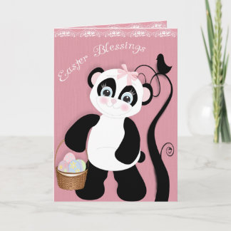 Cartes Pour Fêtes Annuelles Joli panda de Pâques