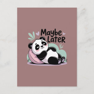 Cartes Pour Fêtes Annuelles Joli Panda Paresseux – “Peut-être Plus Tard” Panda