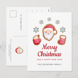 Cartes Pour Fêtes Annuelles Joli Père Noël Joyeux Noël