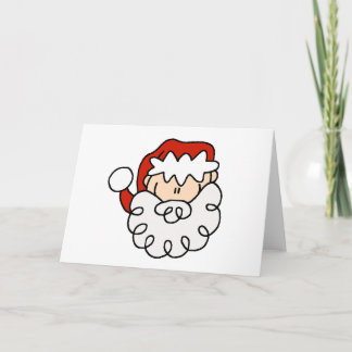 Cartes Pour Fêtes Annuelles Joli petit bâton Père Noël face