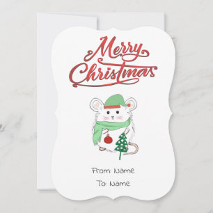 Cartes Pour Fêtes Annuelles Joli petit hamster Joyeux Noël