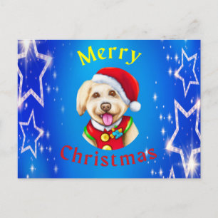Cartes Pour Fêtes Annuelles Joli Petit Saint Nicolas Chien Joyeux Noël