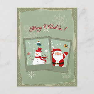 Cartes Pour Fêtes Annuelles Joli Poscard Noël