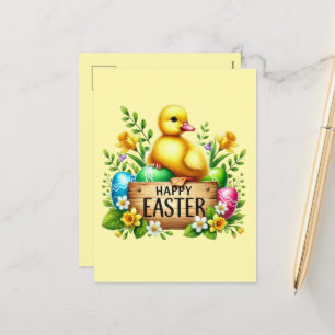 Cartes Pour Fêtes Annuelles Joli poussin de Pâques