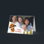 Cartes Pour Fêtes Annuelles Joli renne avec photo de famille ou couple<br><div class="desc">Voir plus Designs de Noël par Sandra</div>