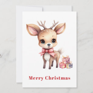 Cartes Pour Fêtes Annuelles Joli renne de Noël