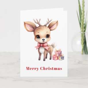 Cartes Pour Fêtes Annuelles Joli renne de Noël