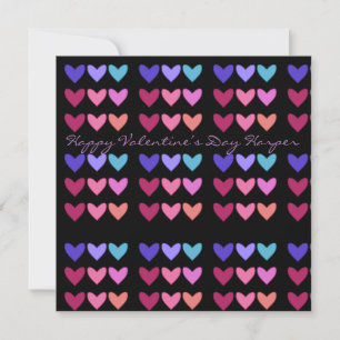 Cartes Pour Fêtes Annuelles Joli Rose Avec Coeurs Coloré Saint-Valentin