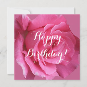 Cartes Pour Fêtes Annuelles Joli rose rose floral personnalisable nom Angela