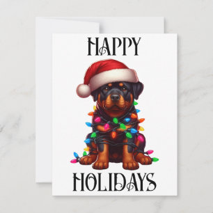 Cartes Pour Fêtes Annuelles Joli Rottweiler de Noël