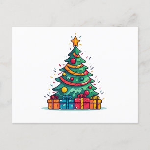Cartes Pour Fêtes Annuelles Joli sapin de Noël avec cadeaux