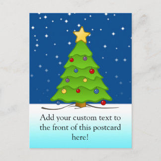 Cartes Pour Fêtes Annuelles Joli sapin de Noël en neige