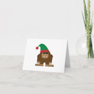 Cartes Pour Fêtes Annuelles Joli Sasquatch Elf de Noël