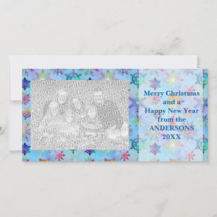 Cartes Pour Fêtes Annuelles Joli Snowflakes coloré Motif de Noël