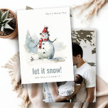 Cartes Pour Fêtes Annuelles Joli Snowman Laisser neiger Noël 1 Photo<br><div class="desc">Si vous avez besoin d'une personnalisation supplémentaire,  n'hésitez pas à m'envoyer un message sur yellowfebstudio@gmail.com .</div>