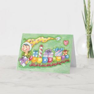 Cartes Pour Fêtes Annuelles Joli train chenille de Noël avec des cadeaux