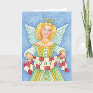 Cartes Pour Fêtes Annuelles Jolie bannière de joie avec un ange de Noël de des