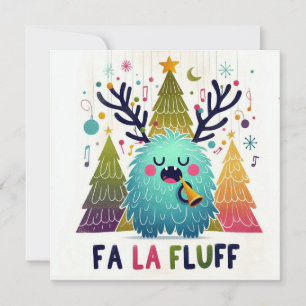 Cartes Pour Fêtes Annuelles Jolie chanteuse de Noël "fa la fluff"